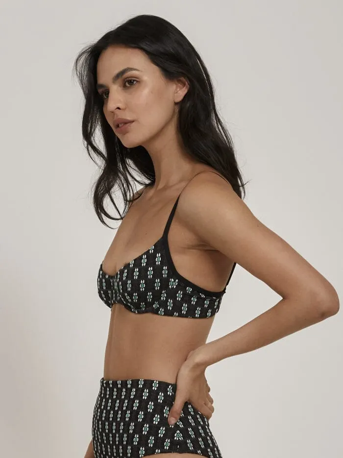 Womens Jasmine Underwire Bikini Top Black Thrills Swim