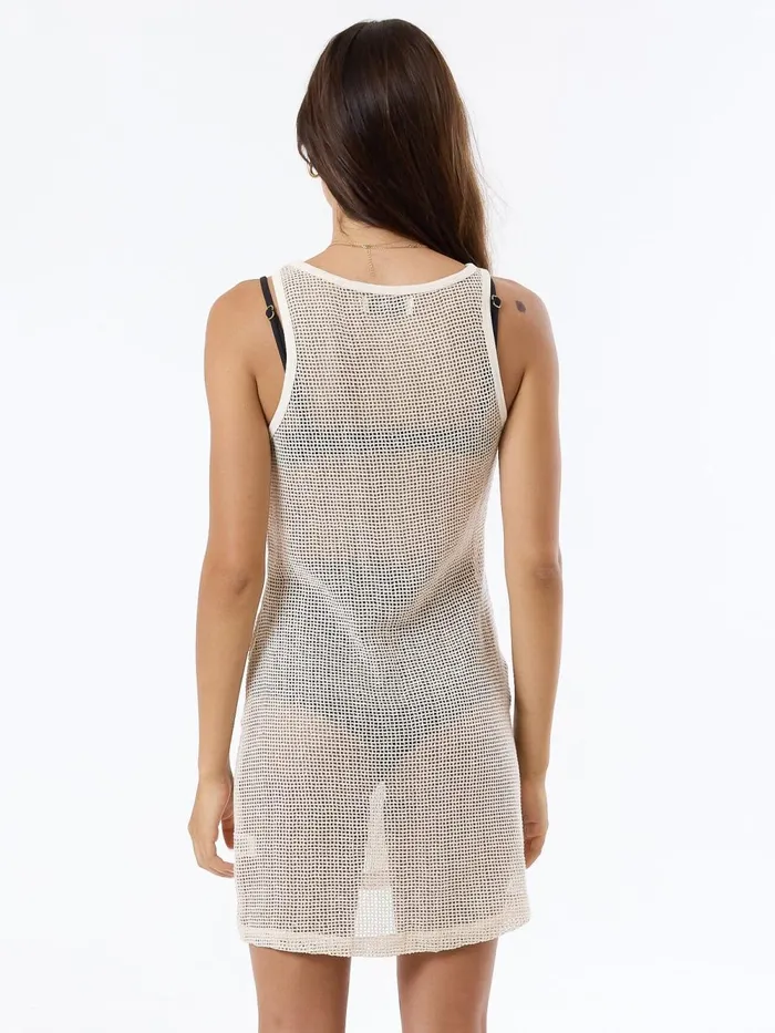 Womens Lattice Mini Dress Unbleached Thrills Dresses