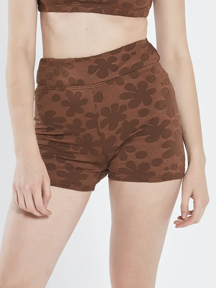Womens Layla Bike Short Washed Cocoa Thrills Shorts
