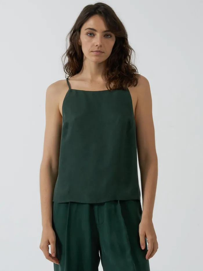 Womens Manhatten Camisole Deep Emerald Thrills Tops and Tees
