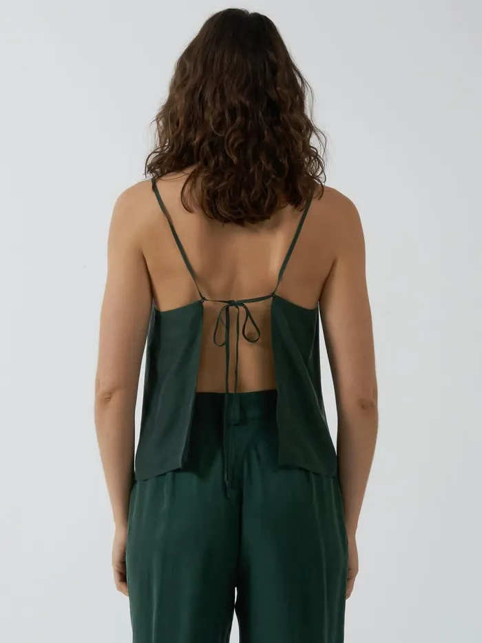 Womens Manhatten Camisole Deep Emerald Thrills Tops and Tees