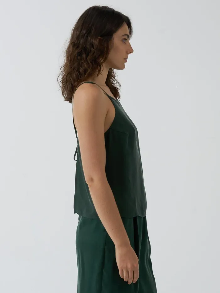 Womens Manhatten Camisole Deep Emerald Thrills Tops and Tees