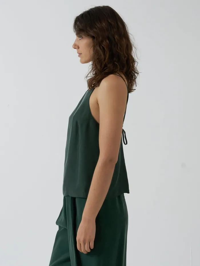 Womens Manhatten Camisole Deep Emerald Thrills Tops and Tees
