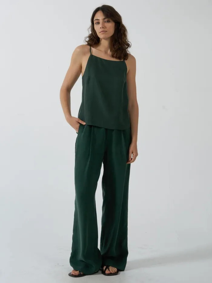 Womens Manhatten Camisole Deep Emerald Thrills Tops and Tees