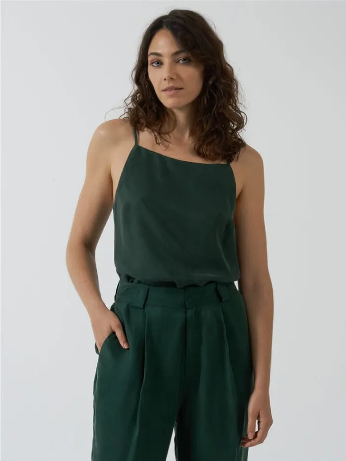 Womens Manhatten Camisole Deep Emerald Thrills Tops and Tees