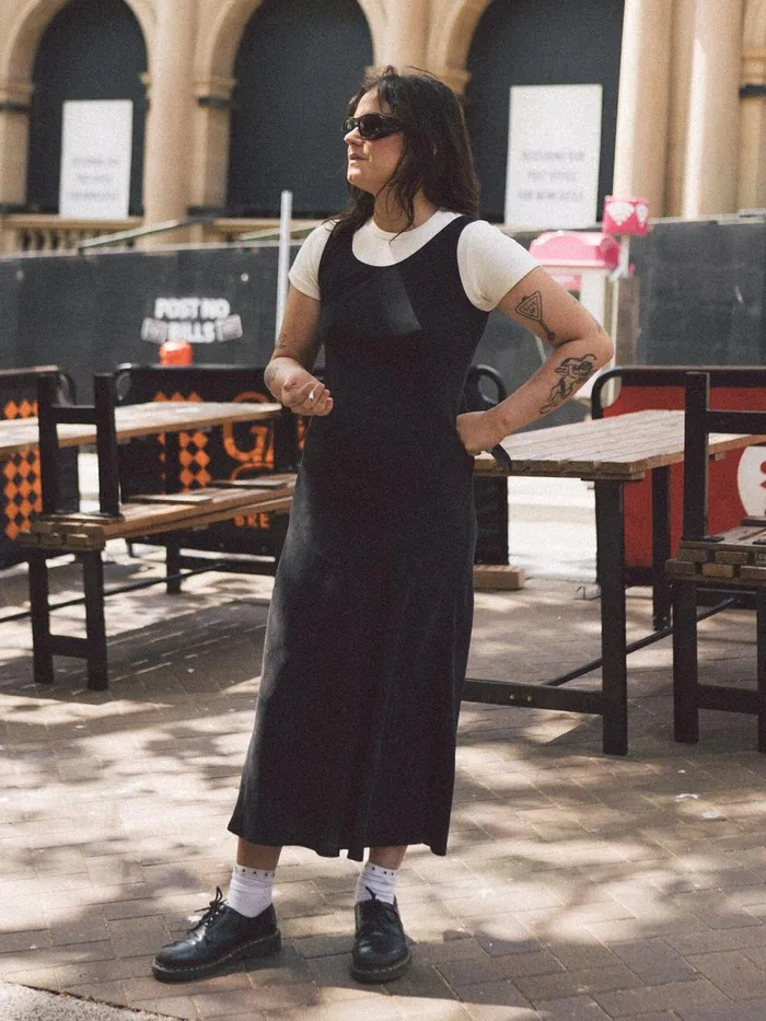 Womens Nerissa Slip Dress Antique Black Thrills Dresses