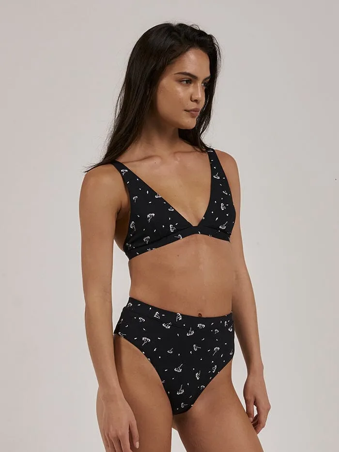 Womens Nightshade 90039s High Cut Bikini Bottom Black Thrills Swim