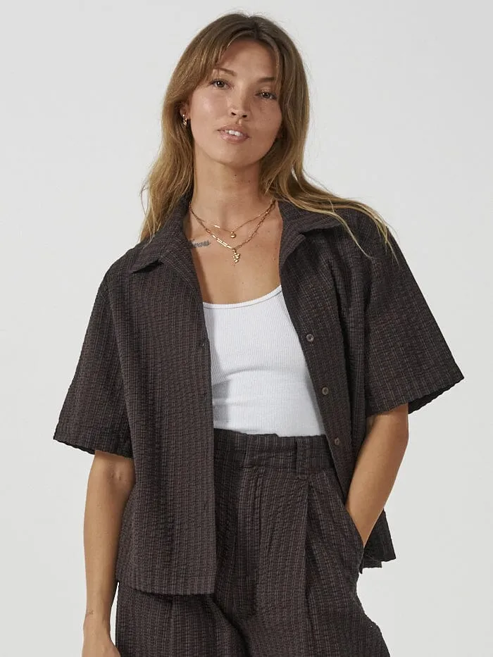 Womens Paradise Code Bowling Shirt Java Thrills Tops and Tees