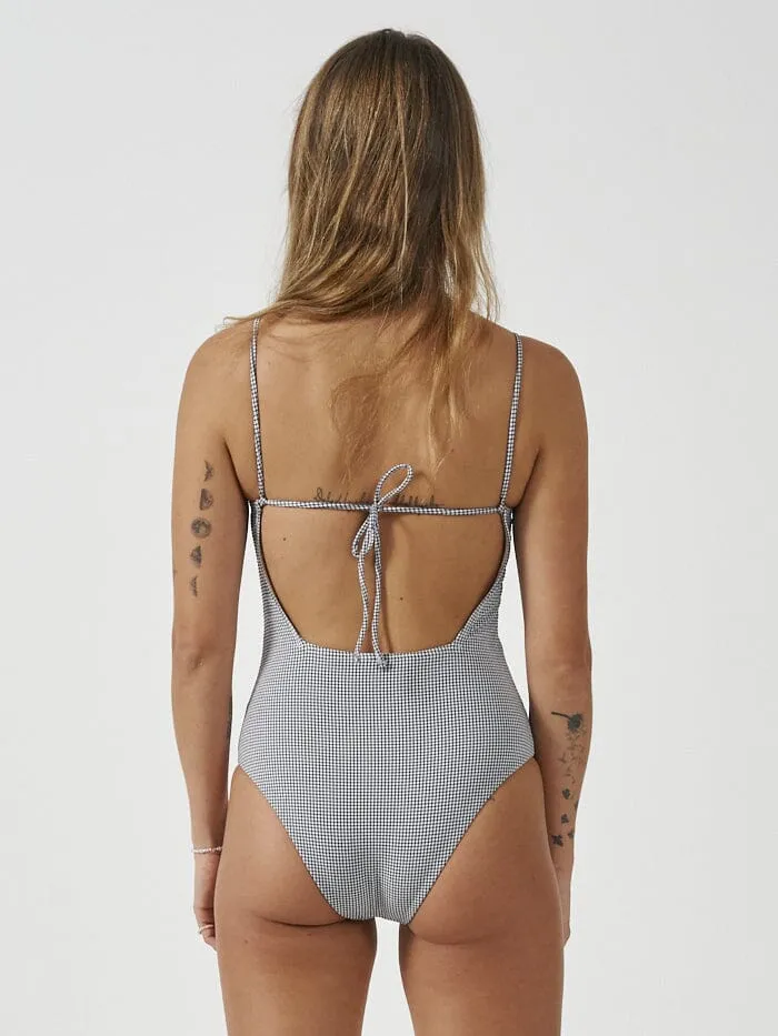 Womens Paradise Code High Cut One Piece Marine Blue Thrills Swim