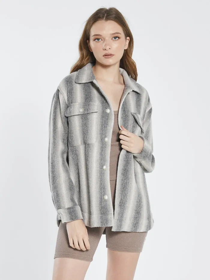 Womens Prairie Overshirt Grey Thrills Tops and Tees