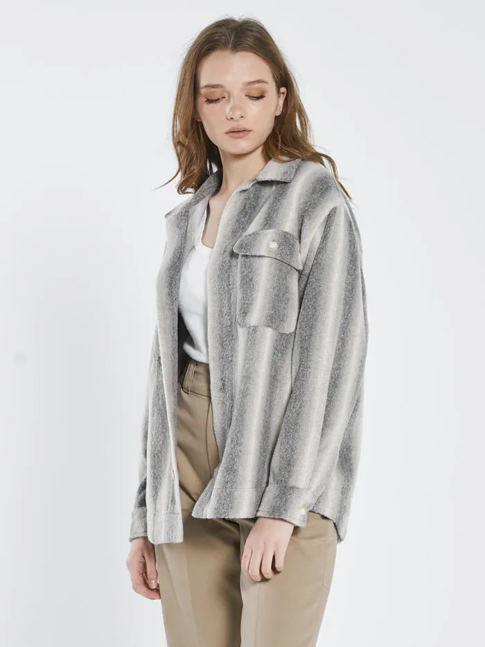 Womens Prairie Overshirt Grey Thrills Tops and Tees
