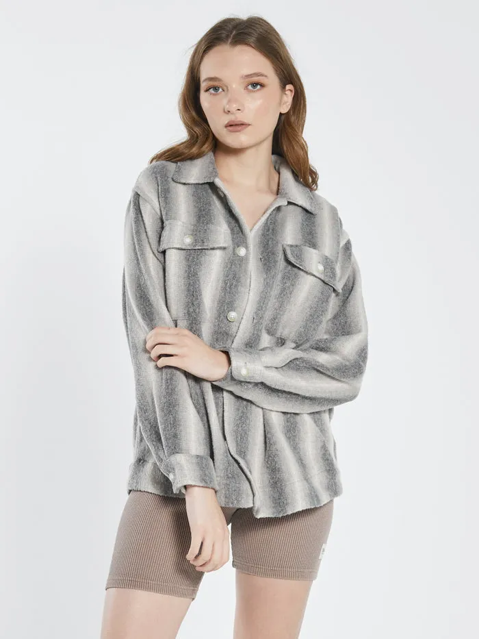 Womens Prairie Overshirt Grey Thrills Tops and Tees