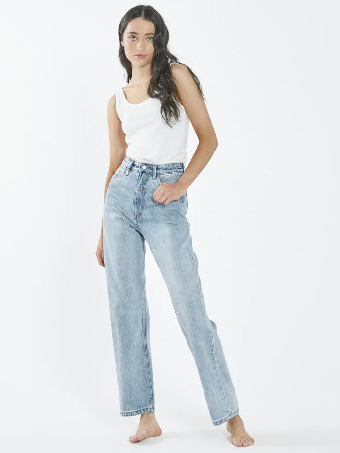 Womens Pulp Jean Dust Blue Thrills High Waisted Jeans