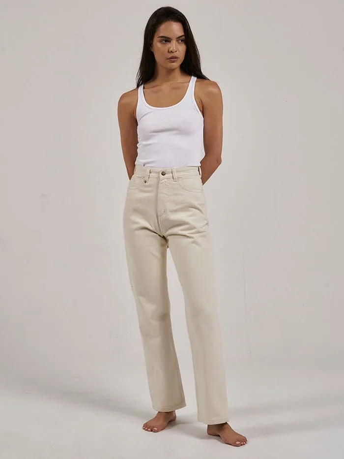 Womens Pulp Jean Heritage White Thrills High Waisted Jeans