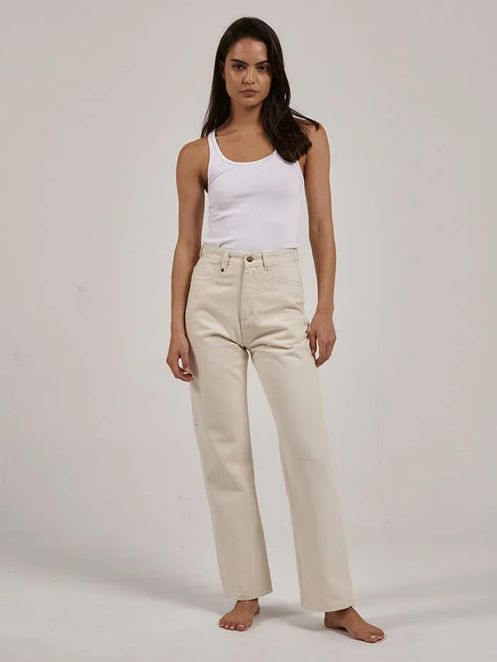 Womens Pulp Jean Heritage White Thrills High Waisted Jeans