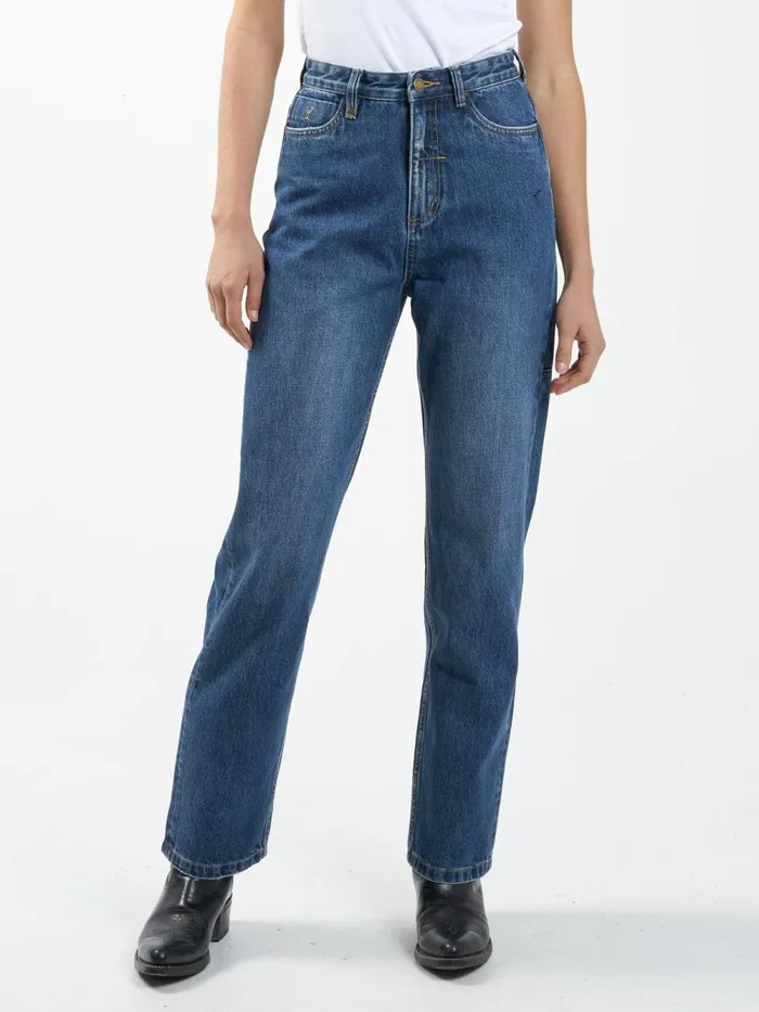 Womens Pulp Jean Roadhouse Blue Thrills High Waisted Jeans