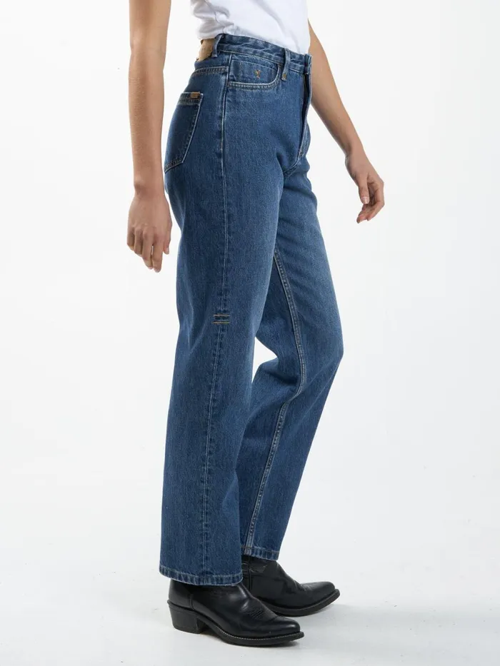 Womens Pulp Jean Roadhouse Blue Thrills High Waisted Jeans