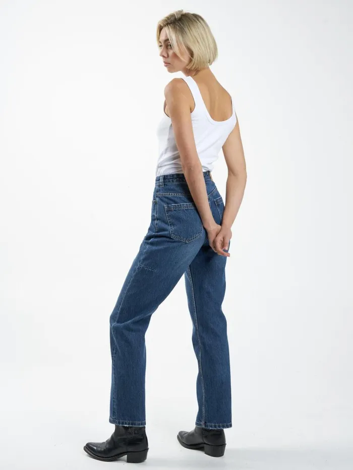 Womens Pulp Jean Roadhouse Blue Thrills High Waisted Jeans