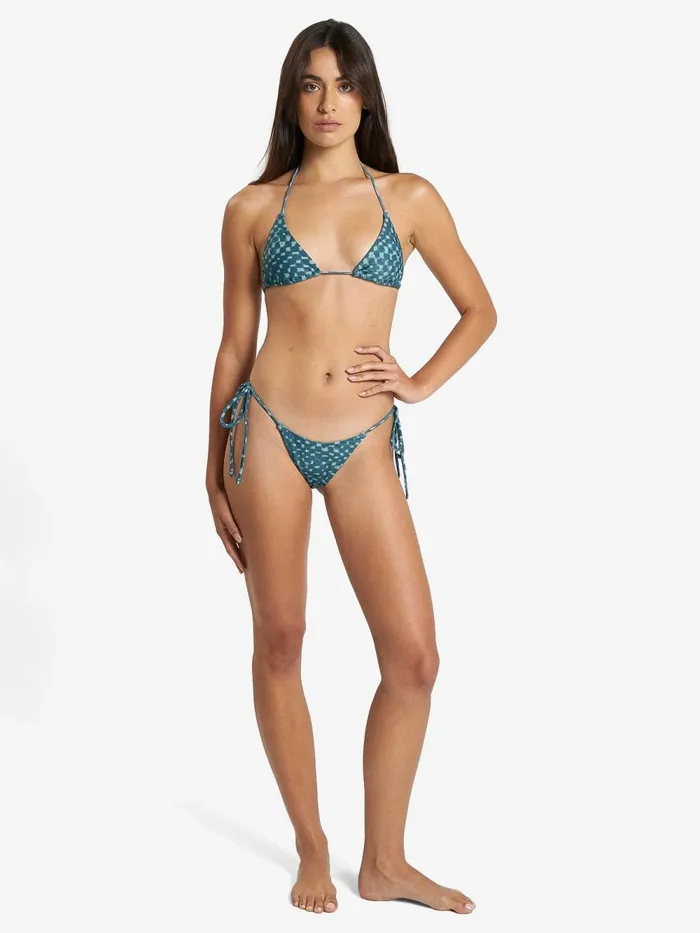 Womens Self Hypnosis String Bikini Top Jasper Green Thrills Swim