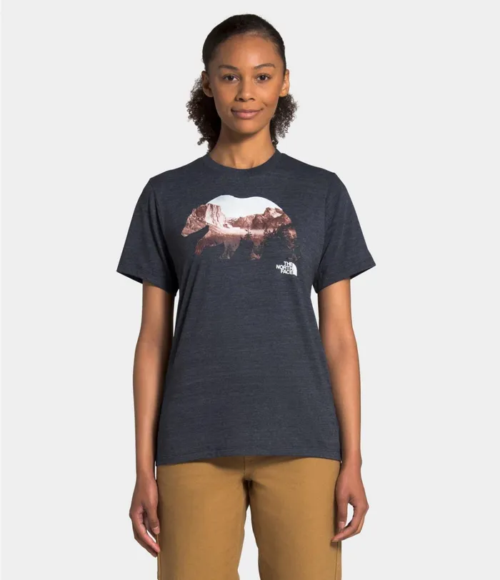 Womens Short Sleeve Bearinda Graphic Tee Aviator Navy Heather The North Face TShirts Womens Short Sleeve Bearinda Graphic Tee Aviator Navy Heather The North Face TShirts