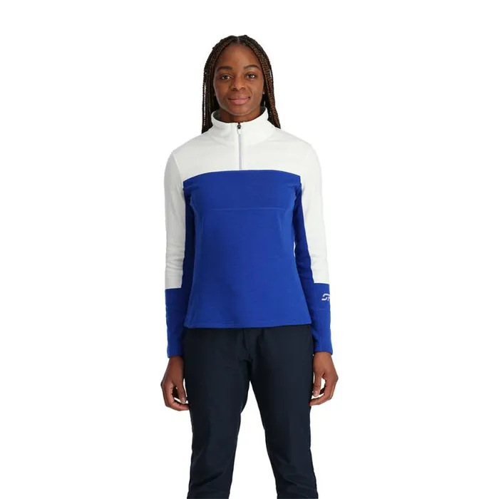Womens Speed Half Zip Electric Blue Spyder Fleece