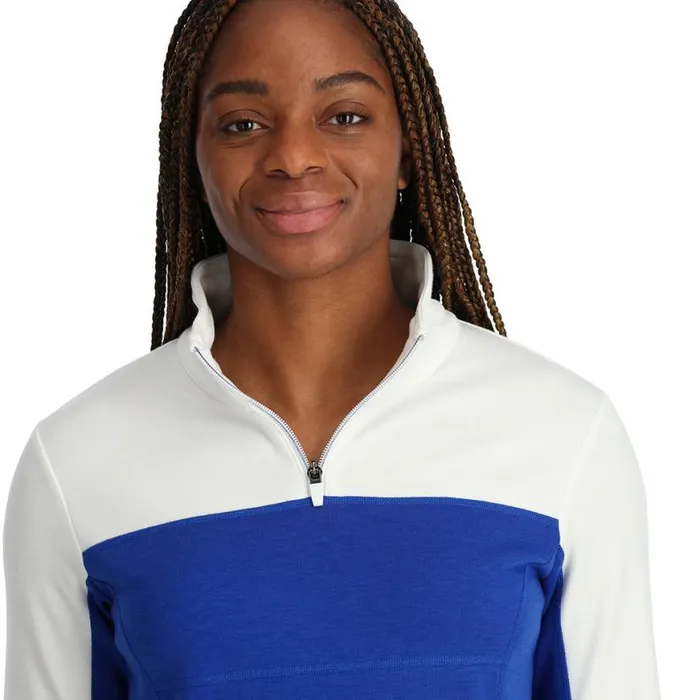 Womens Speed Half Zip Electric Blue Spyder Fleece