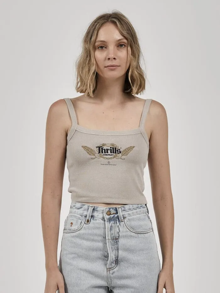 Womens Speed Wings Rib Singlet Pavement Thrills Tops and Tees
