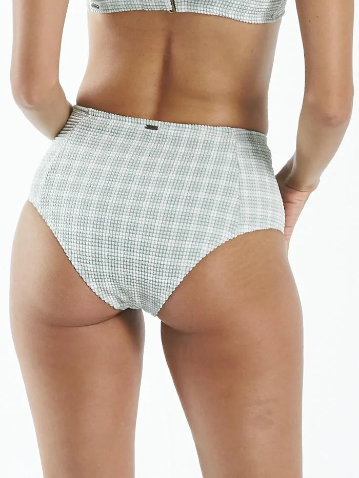 Womens Studio High Waist Bikini Bottom Mint Thrills Swim