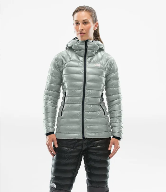 Womens Summit L3 Down Hoodie Meld Greymeld Grey The North Face Insulated and Down Jackets