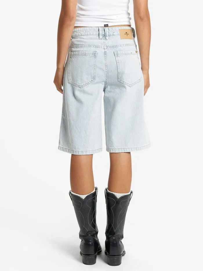 Womens Syd Baggy Short Faded Dust Blue Thrills Denim Shorts