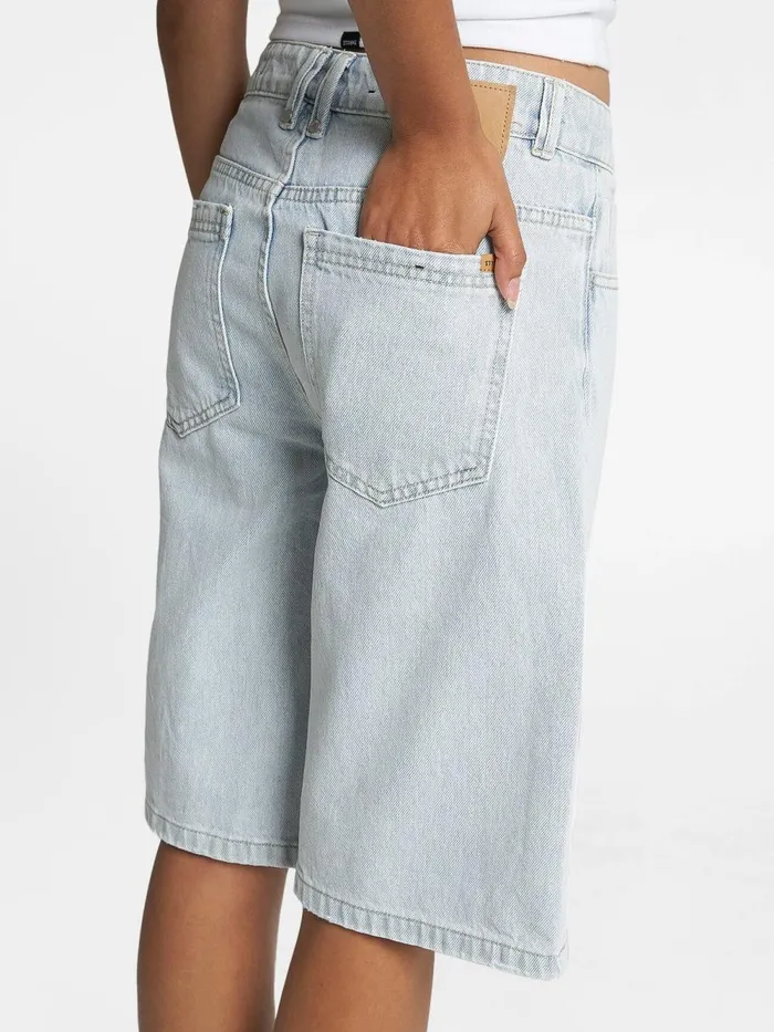 Womens Syd Baggy Short Faded Dust Blue Thrills Denim Shorts