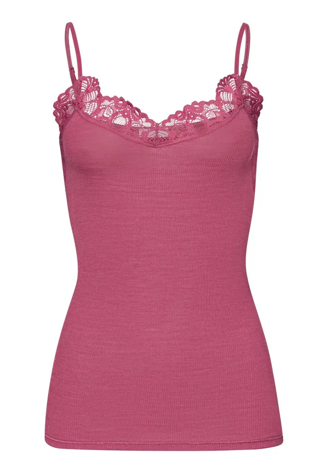 Wool And Silk Camisole Rose Wine Women HANRO Camisoles