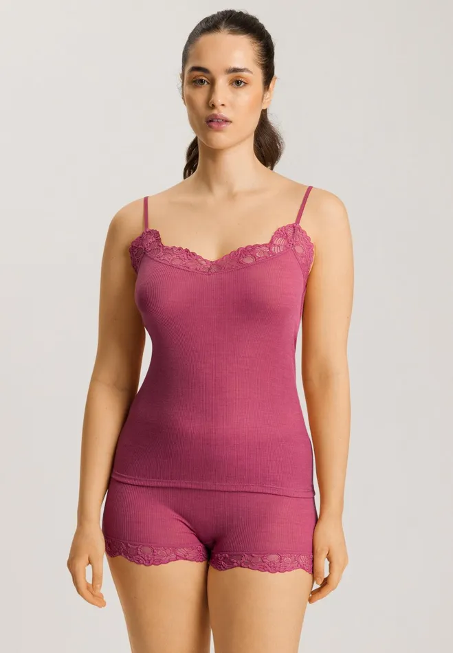 Wool And Silk Camisole Rose Wine Women HANRO Camisoles