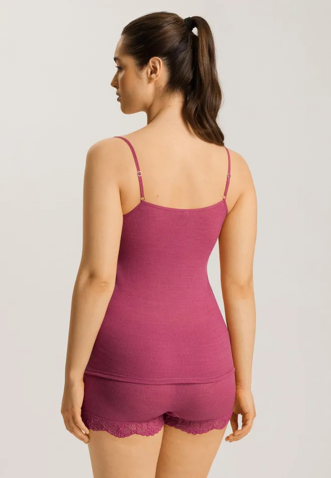Wool And Silk Camisole Rose Wine Women HANRO Camisoles