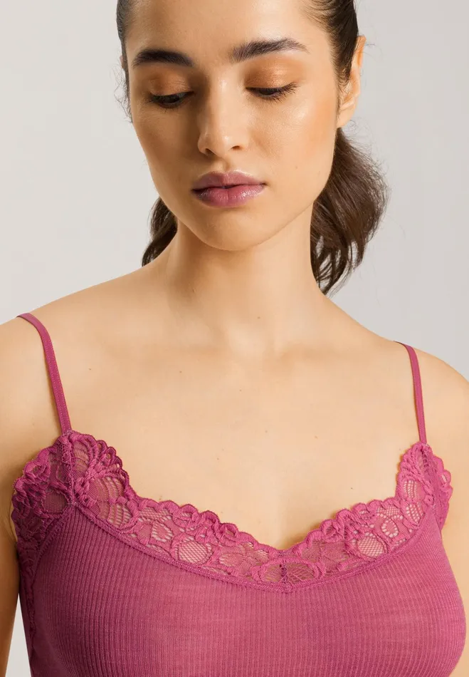 Wool And Silk Camisole Rose Wine Women HANRO Camisoles