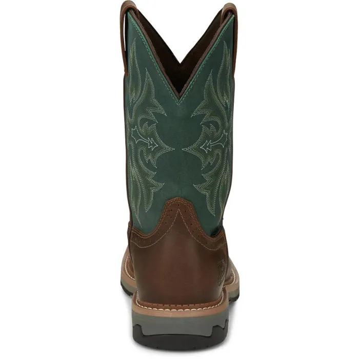 Work Men Justin Boots Bolt 11034 Composite Toe Waterproof Work Boot Tan