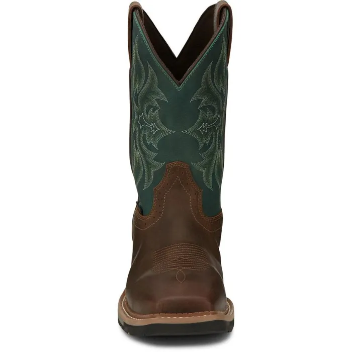 Work Men Justin Boots Bolt 11034 Composite Toe Waterproof Work Boot Tan
