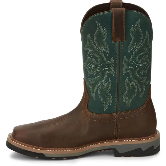 Work Men Justin Boots Bolt 11034 Composite Toe Waterproof Work Boot Tan