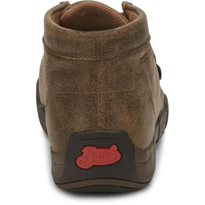 Work Men Justin Boots Cappie Steel Toe Work Shoe Tan Bomber 040tan041