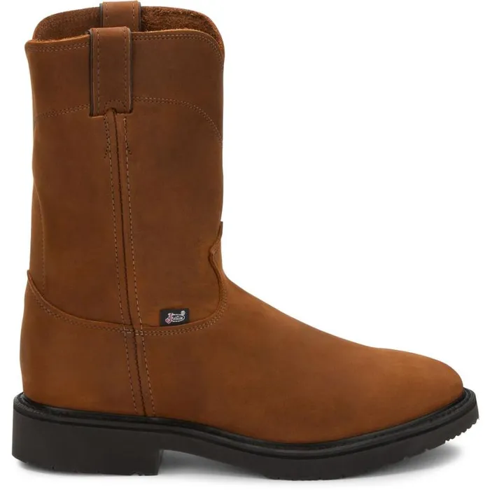 Work Men Justin Boots Conductor 10034 Work Boot Hazel Brown 040brown041