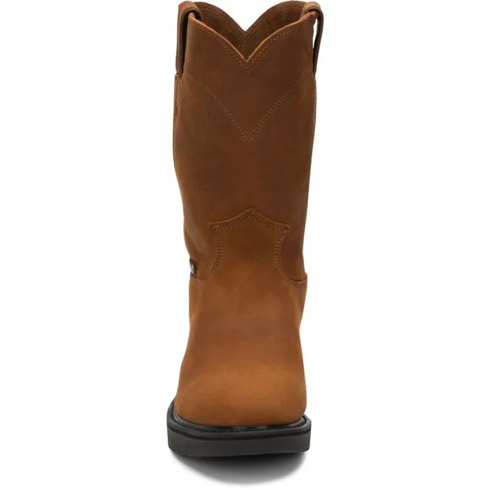Work Men Justin Boots Conductor 10034 Work Boot Hazel Brown 040brown041