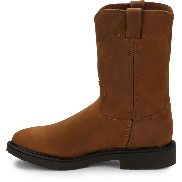 Work Men Justin Boots Conductor 10034 Work Boot Hazel Brown 040brown041