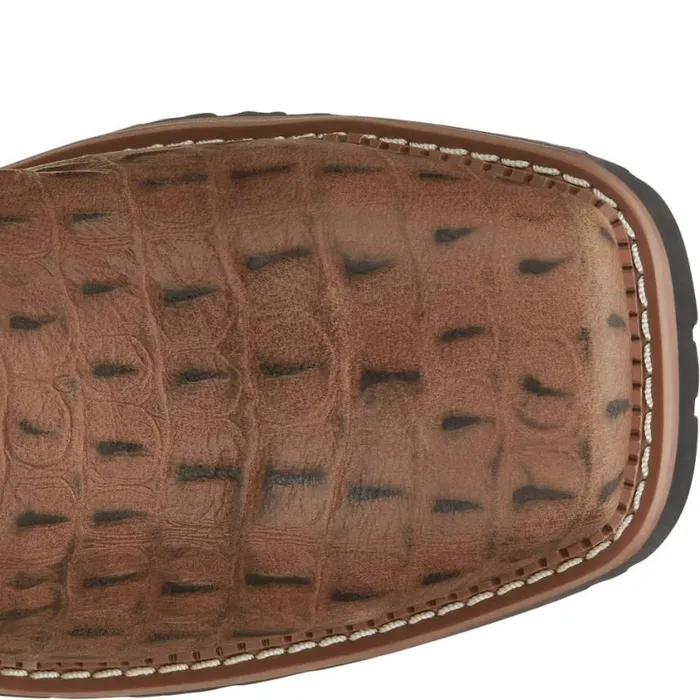 Work Men Justin Boots Derrickman 12034 Waterproof Composite Toe Work Boot Caramel Croc Print 040tan041
