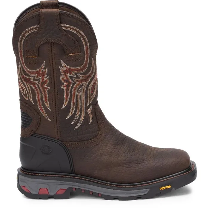 Work Men Justin Boots Driscoll 11034 Work Boot Pecan Brown 040brown041