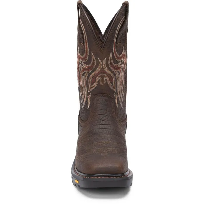 Work Men Justin Boots Driscoll 11034 Work Boot Pecan Brown 040brown041