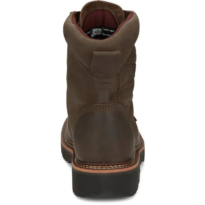 Work Men Justin Boots Rivot 8034 Lace Up Hickory Brown 040brown041