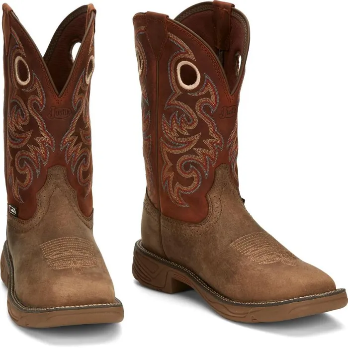 Work Men Justin Boots Rush 11034 Composite Toe Waterproof Work Boot Peanut Tan 040brown041 Work Men Justin Boots Rush 11034 Composite Toe Waterproof Work Boot Peanut Tan 040brown041