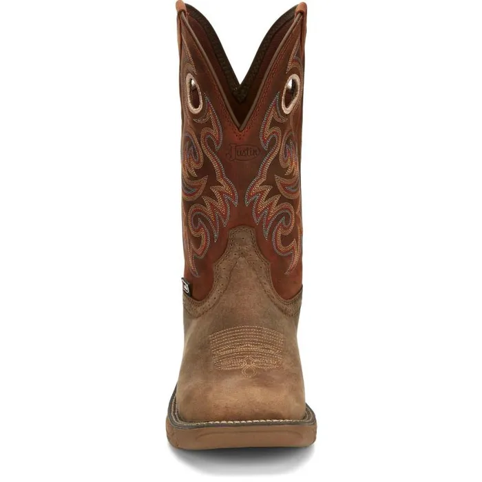 Work Men Justin Boots Rush 11034 Composite Toe Waterproof Work Boot Peanut Tan 040brown041