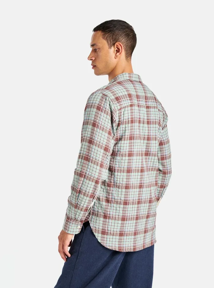 Work Shirt In BrownPistachio Pattin Check Men Universal Works Overshirts