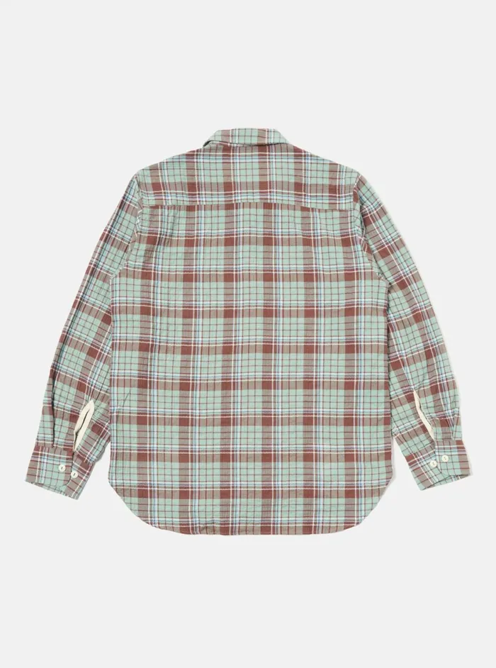 Work Shirt In BrownPistachio Pattin Check Men Universal Works Overshirts